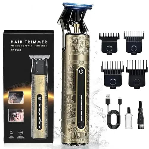 Maquina de Afeitar Hombre y Maquina de Cortar Pelo, Cortapelos Hombre con Carga Tipo-C, Recortadora de Barba Fuselaje Impermeable IPX6, Set Completo con Magnéticos Peines, Uso Húmedo y Seco
