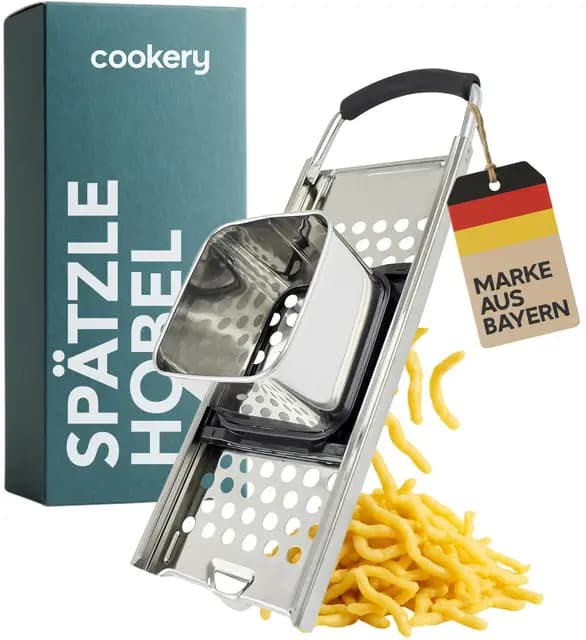 Cookery - Cortadora Spaetzle de Acero Inoxidable para la elaboración de Fideos alemanes (spaetzle). Simplemente Haga Usted Mismo un spaetzle Tradicional alemán/tirolés