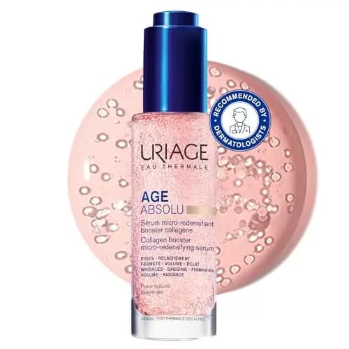 Uriage Age Absolu Sérum Micro-redensificante Booster de colágeno con Péptidos Procolágeno y Retinol - Efecto relleno inmediato, colágeno x6 - Reduce arrugas, aporta luminosidad y volumen - 30ml – Imagen 1