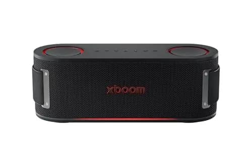 LG xboom Bounce, Altavoz Inalámbrico, Bluetooth, 40W, Sonido Sound Boost, Resistente al Agua IP67, Autonomía 30h, Color de Luces LED Variable, Amplia Conectividad