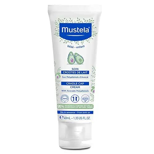 Mustela Aguacate Tratamiento Costra de Leche con Polifenoles de Aguacate, Cabello, Cejas, Bebés y Niños - Ayuda a Eliminar la Costra de Leche y a Regular las Secreciones Subsiguientes de Sebo (40ml)