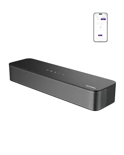 ULTIMEA Barra de Sonido 2.1ch para TV, subwoofer Integrado,132W, Control por App, Barras de Sonido Bluetooth 5.4 VoiceMX,Graves Ajustables,soundbar Todo en uno PC, óptico/AUX, Poseidon M20 Pro