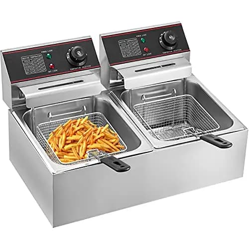 vevor freidora eléctrica 12l 5000w doble