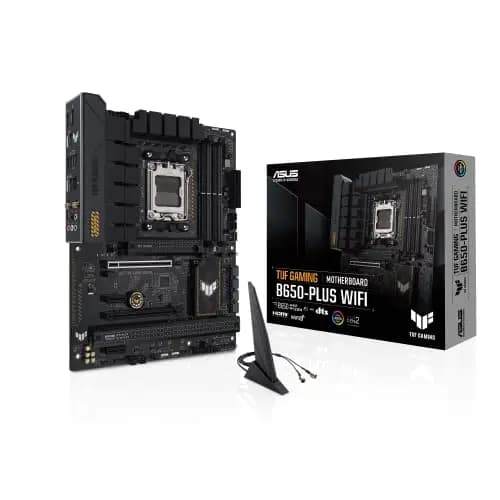 ASUS TUF Gaming B650-PLUS WiFi - Placa Base AMD Ryzen AM5 ATX (VRM de 14 Fases, PCIe 5.0 M.2, DDR5, WiFi 6, 2.5 GB Ethernet, USB4, Aura Sync)