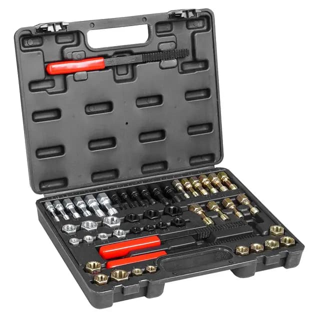 VEVOR Kit de Reparación de Roscas Métricas UNC y UNF 49 Piezas Restaurador de Roscas Métricas con 22 Machos de Roscar, 24 Terrajas, 3 Limas de Rosca Acero Tratado Térmicamente para Mecánicos