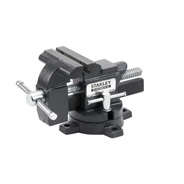 STANLEY 1-83-065 - Tornillo de Banco de Carga Ligera MaxSteel, Hierro Fundido, Tornillo de Husillo, Capacidad 100 mm, Fuerza 1100 kg, Profundidad 85 mm