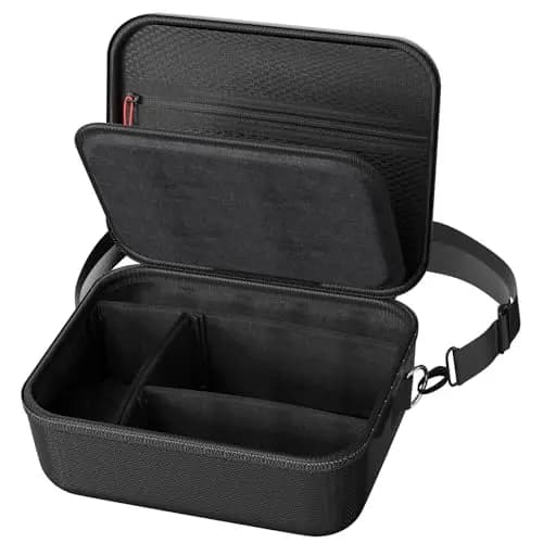 ProCase Funda Rígida para Cámaras DSLR/SLR/Mirrorless, Compatible con Nikon D7500, Canon EOS 2000D/4000D/250D/R50/R100, Sony Alpha 7 III, Estuche Acolchado con Bandolera y Separador -Negro – Imagen 1