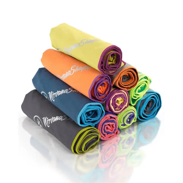 NirvanaShape Toalla de Microfibra | 14 Colores | 8 Dimensiones | Toalla de Viaje Ligera, Absorbente y de Secado Rápido | Toalla de Baño para Viajes | Ideal para Playa, Camping, Yoga y Sauna – Imagen 1