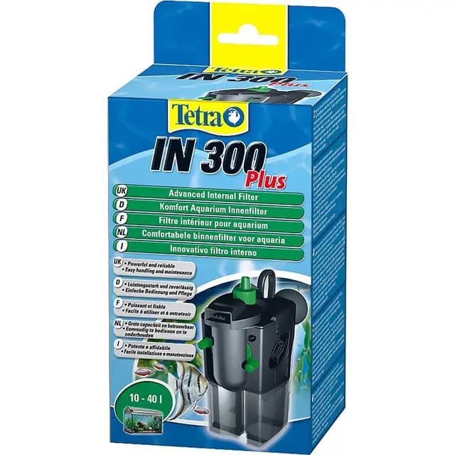 Tetra IN 300 plus Filtro interior - Filtros interiores potentes y confortables para la filtración mecánica, biológica y química – Imagen 1