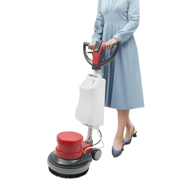 Pulidora de suelo de 1100 W, pulidora con pieza de mano, soporte para almohadillas, depósito de agua, cepillo de techo duro