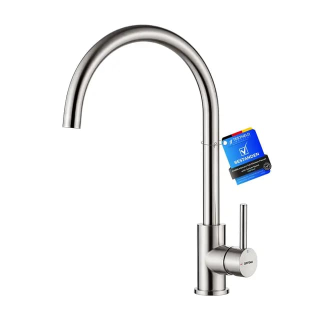 GRIFEMA Irismart G4008 Grifo de Cocina Alto con Caño Giratorio, Mezclador de Fregadero, Cold Start, Ahorro de Energía, Acero Inoxidable [Exclusivo en Amazon]