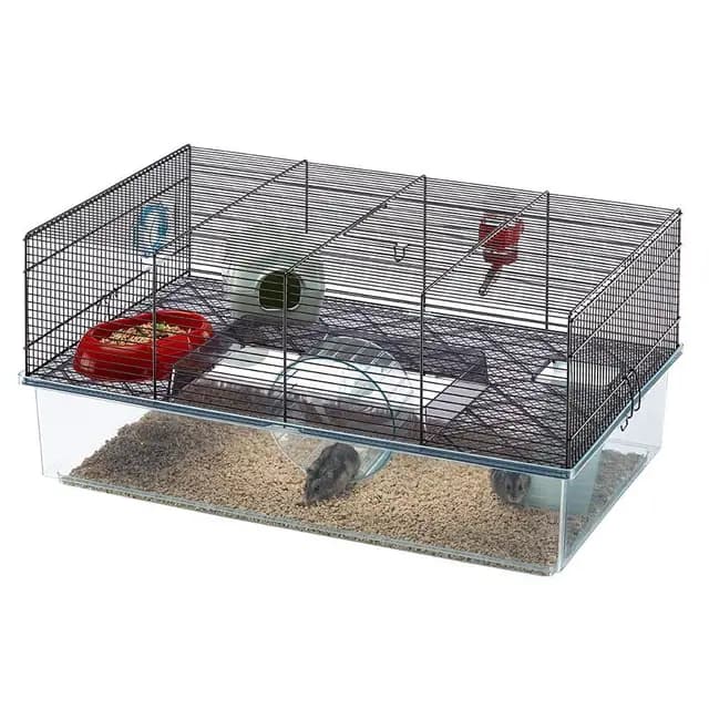 Ferplast Jaula para hámsteres FAVOLA, Pequeños roedores, Plástico robusto y metal, Accesorios incluidos
