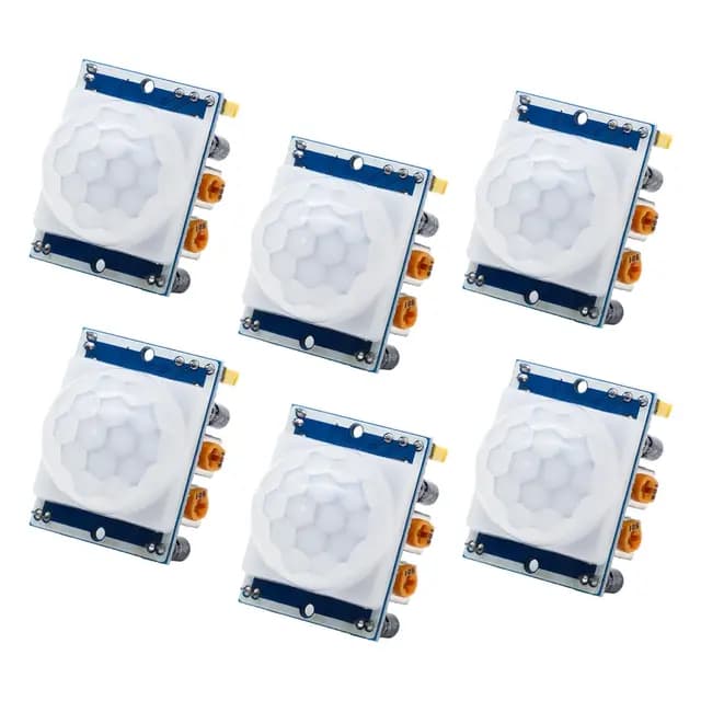 Módulo de sensor de movimiento PIR (6 piezas, sensor infrarrojo, compatible con Arduino y Raspberry Pi)