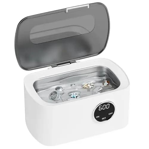 Limpiador Ultrasonidos Limpiador Ultrasónico Profesional 600ML Limpiador Ultrasonidos Dental Ultrasonidos Limpieza para Joyas, Gafas, Relojes, Dentaduras