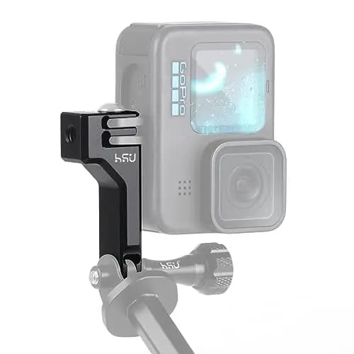 HSU Soporte Vertical para GoPro, Adaptador Aleación de Aluminio 90 Grados para Cámaras de Acción Hero 13/12/11/10/9/8/7/6/5/4/3