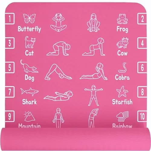 Plyopic Esterilla de Yoga para Niños – Colchoneta de Ejercicio TPE Ligera y Antideslizante - 6mm. Estera Ideal para Niños Pequeños y Niños (3 a 12 Años)