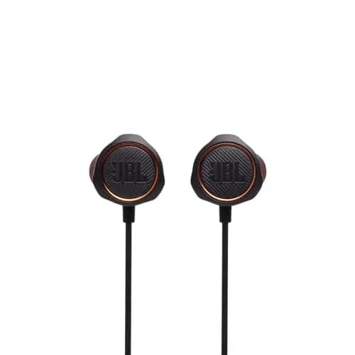 JBL Quantum 50 Auriculares intraaurales para videojuegos, con potenciador de sonido y silenciador de micrófono, compatible con múltiples plataformas, en negro