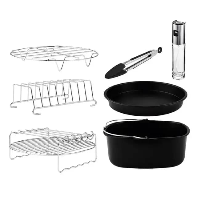 Cecotec Kit de Accesorios para Freidora sin Aceite de 5 a 6,5 L Cecofry Pack Accessories. 8 Accesorios, Revestimiento Antiadherente, Aptos para Lavavajillas, BPA-free
