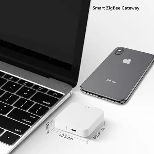 Smart ZigBee Wireless WiFi Gateway Hub | WiFi 2.4G y Zigbee 3.0 | Puente Inteligente para el hogar Compatible con la aplicación Smart Life, Alexa y Google Home | Soporta conexión multidispositivo