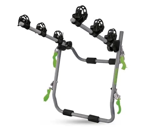 Portabicicletas Portón Trasero Easy V3 MAX para 3 Bicicletas -15kg/Carril - Chasis de Acero - Brazos Ajustables a Todo Tipo de Bicicletas - Plegable