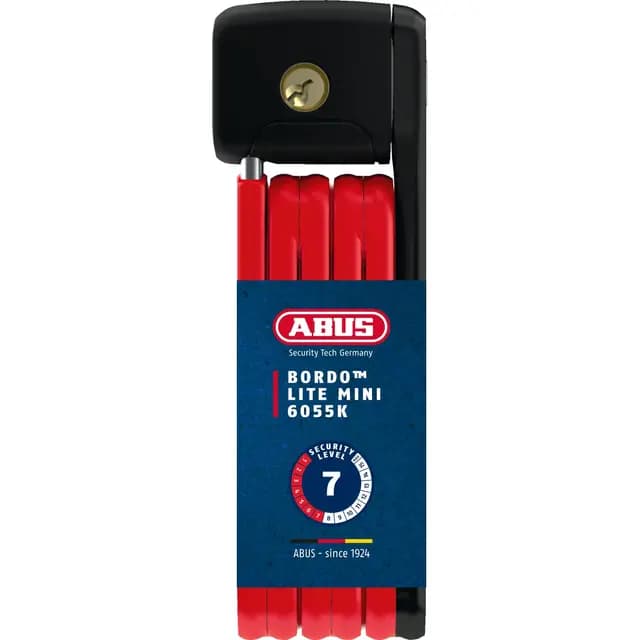 ABUS Candado Plegable Bordo Lite Mini 6055/60 - Candado de Bicicleta extraligero de Acero Especial - Nivel de Seguridad 7