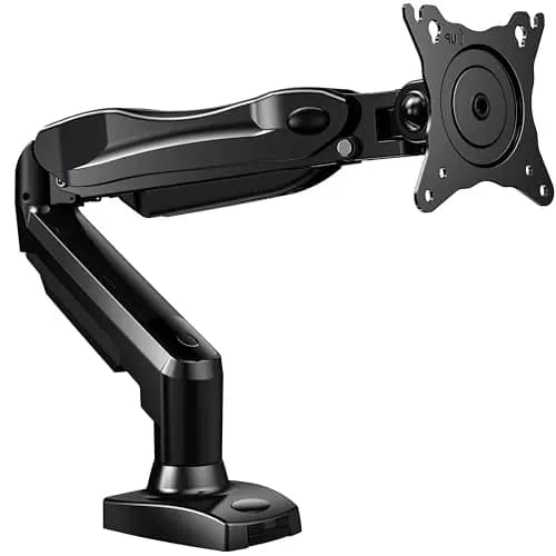 HUANUO Soporte Monitor Escritorio para Pantallas 13-32 Pulgadas, Brazo Monitor hasta 9 kg, Monitor Arm Ergonómico con Inclinación, Giro y Rotación 360°, Altura Regulable, VESA 75x75/100x100