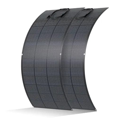 ECO-WORTHY Panel solar flexible 400W, material ETFE, 25% de alta conversión, 18 BB monocélula para balcón, autocaravana,caravana, barco, techo, camping, casa, yate, superficies irregulares