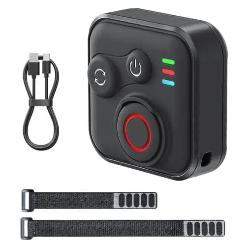 Blueteeth Remote Control for GoPro Hero 13/12/11/Insta360 X5/X4/X3/Ace Pro 2/Ace Pro/GO3S/GO3/IOS/Android, Inalámbrico Inteligente Mando a Distancia con Muñeca y Cable de Carga USB para GoPro