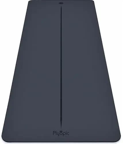 Plyopic Esterilla de Yoga Ultra-Grip Pro | EXTREMO Antideslizante - Agarre en Seco y Húmedo - Línea de Alineación. Para Yoga, Pilates, Ejercicio, Bikram, Hot yoga