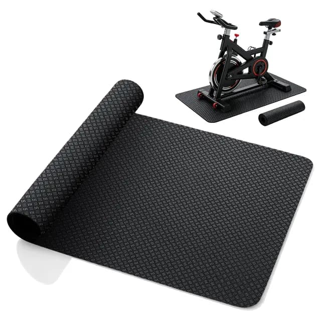 Esterilla protectora para el suelo, dispositivo de fitness, 60 x 43 cm, esterilla de entrenamiento para elíptica, 5 mm para aparatos de fitness, alfombrilla de suelo debajo de la cinta de correr