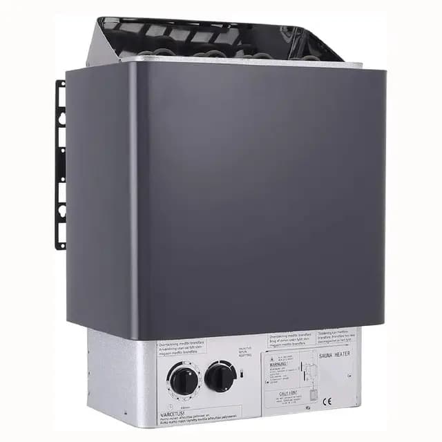 Calentador eléctrico de sauna de 220 V, 3-9 kW, estufa de baño de vapor con controlador interno, temporizador de 3 horas y temperatura ajustable para el hogar, hotel, spa, 141-459 pies cúbicos