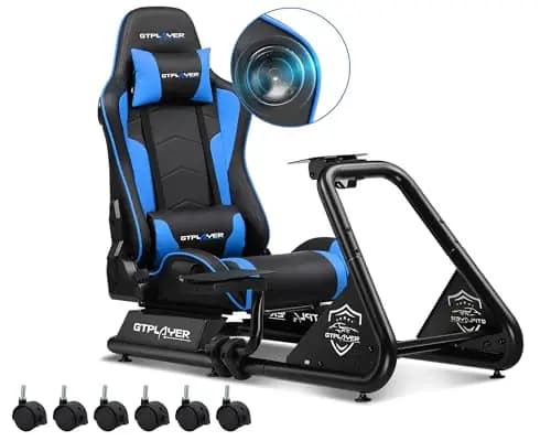 GTPLAYER Simulator Cockpit, sim Racing Cockpit, Soporte para Volante con Altavoces, Compatible con Varios Modelos de Volante y Pedales – Imagen 1