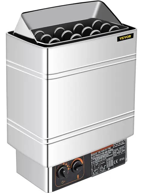 SucceBuy - Estufa eléctrica para sauna 9kw con control termostático integrado sauna estufa eléctrica 380-415V Sauna Heater (9KW)