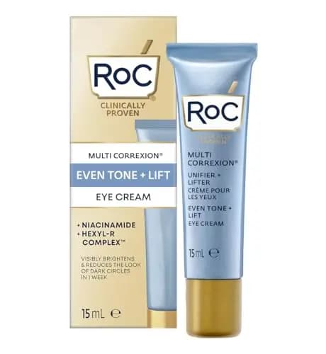 RoC Multi Correxion Even Tone + Lift Eye Cream | Contorno de Ojos Antiarrugas con Niacinamida, Combate Ojeras| 15 ml – Imagen 1