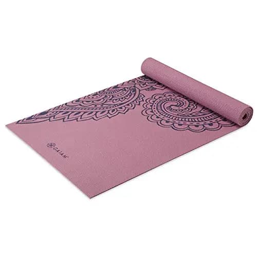 Gaiam Yoga Mat Premium 5 mm Print Thick Non Slip Ejercise & Fitness Mat for All Types of Yoga, Pilates & Floor Workouts (68 x 24 x 5 mm)