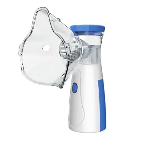 Nebulizador Portátil para Adultos y Niños - Nebulizador de Mano Fácil de Usar con Boquilla y 2 Máscaras para Uso en Casa y Viajes