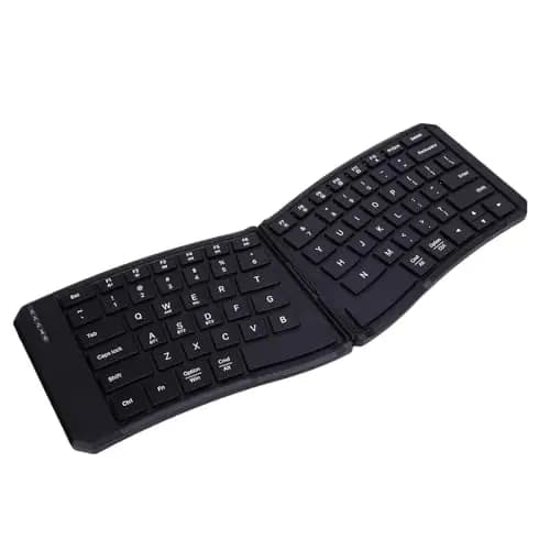 VBESTLIFE Teclado Plegable Ergonómico con Diseño Dividido de Forma V, Teclado Bluetooth Portátil para OS X Android Wins, de Viaje Inalámbrico Recargable