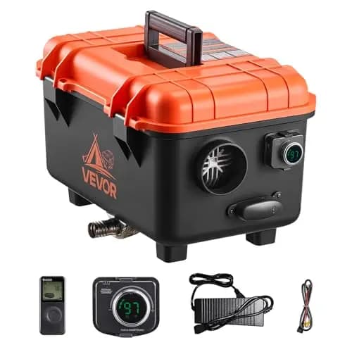 VEVOR Calentador Diésel 8 kW, Todo en Uno, Portátil, con Control Remoto y Pantalla LCD, Calentamiento Rápido y Bajo Nivel de Ruido, para Camiones, Furgonetas, Autocaravanas, Caravanas y Garajes