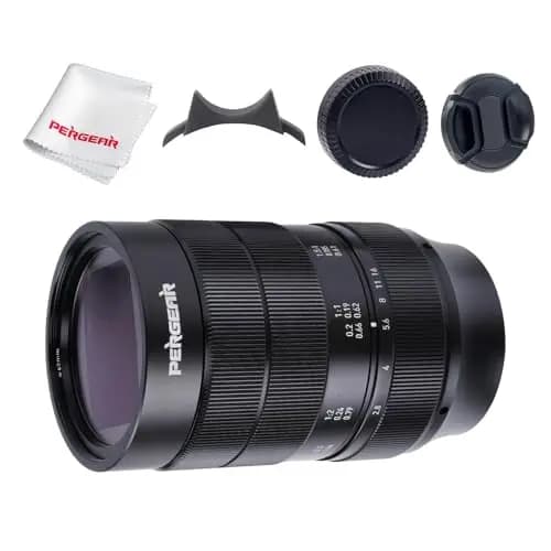 PERGEAR 60mm F2.8 II Lente Ultra macrocon Aumento 2X, Compatible con cámaras Sony E-Mount Cámaras sin Espejo Sony E-Mount Alpha a7 a7II a7III a7R a7RII a7RIII a7RIV a7S a7SII a9 a7C