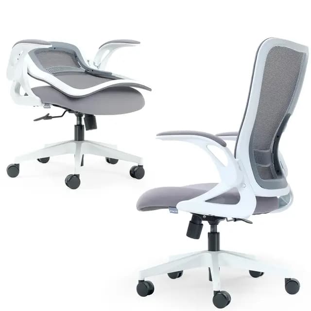 Tervo Modelo U | Silla de Oficina Plegable para Espacios Pequeños | Silla de Juego para Adultos y Niños | Silla de Ordenador de Malla Ergonómica para Dormitorio