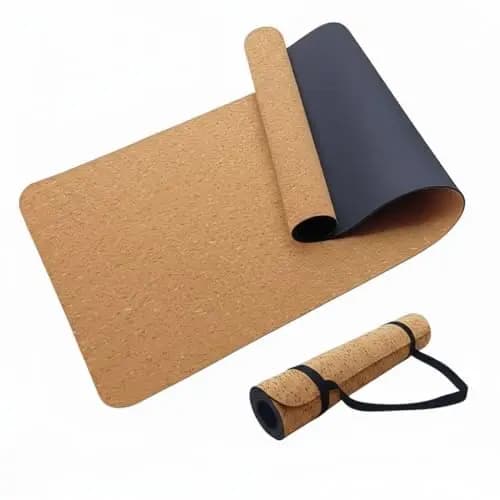 Esterilla de yoga de corcho (en blanco) – Imagen 1