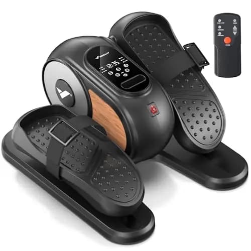 MERACH Máquina Elíptica Mini, Elíptica Silenciosa y Portátil para Hogar y Oficina, con Múltiples Niveles Ajustables, Pantalla LCD, Correas para Piernas, Adecuada para Mayores y Adultos