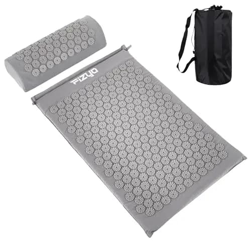Fizyo Alfombrilla de Acupresión con Almohada Gris