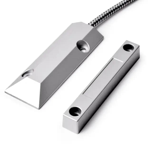 VOBOR Sensor Apertura Puerta con Cable, Interruptor de Detector de Sensor de Contacto Magnético de Ventana de Puerta para Seguridad Casera de Alarma de Garaje
