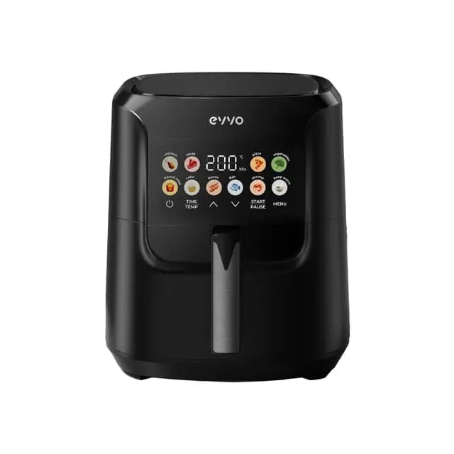 EVVO Freidora Sin Aceite Tasty Fryer Advance 8L - Air Fryer con 2000W, Tecnología Dual Resistencia, Panel Táctil, Multifunción, Temporizador, Apagado Automático, Acero Inox, Antiadherente – Imagen 1