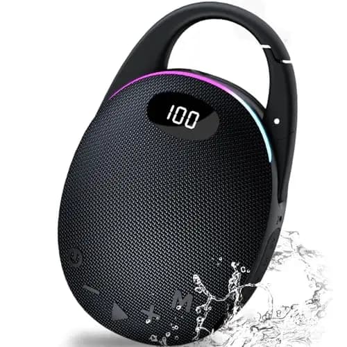 Altavoz Bluetooth Portátil con Luces RGB, Altavoz Bluetooth 5.4 con Emparejamiento TWS e Impermeable IP68, Sonido Profesional Potente con Graves Potentes, 25H de Autonomía para Exterior y Viajes
