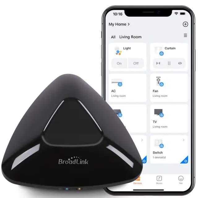 Broadlink RM MAX Centro de Control Inteligente, Mando Universal Wi-Fi & BLE para Dispositivos IR/RF, Compatible con Alexa y Google Home, Configuración Fácil, Hub RF para TV, Aire Acondicionado, Persia – Imagen 1