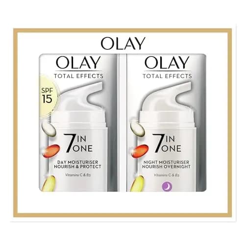 Olay Total Effects Anti-Ageing 7-in-1 Set de Regalo: Day Moisturiser 37 - ml, Night Firming Moisturiser 37 - ml – Imagen 1