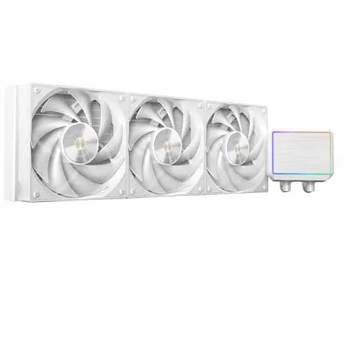 Mars Gaming ML-PROII360 Refrigeración Líquida AIO 600W TDP, Bomba 4ª Gen Opti-Chamber Base de Cobre y Microcanales, 3x Ventilador 120mm FDB, Bloque de Aluminio Cepillado con FRGB Lineal, Blanco
