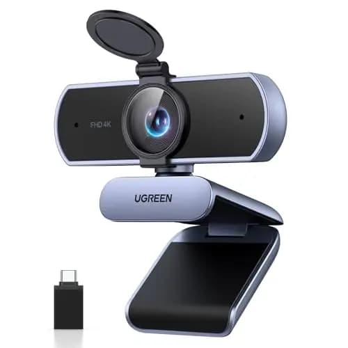 UGREEN FineCam Lite 4K Webcam 30FPS Ultra HD USB Webcam Enfoque Automático Plug and Play para Windows MacOS Linux Streaming Youtube Skype Call Video Zoom Videoconferencia